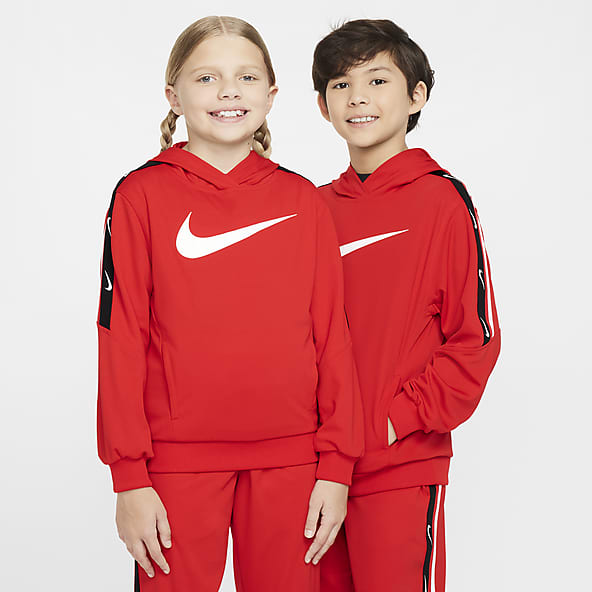 Red nike hoodie and pants on sale